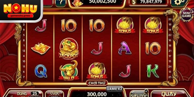 Giao diện trực quan  vòng quay thưởng trong một game nổ hũ tổng quát